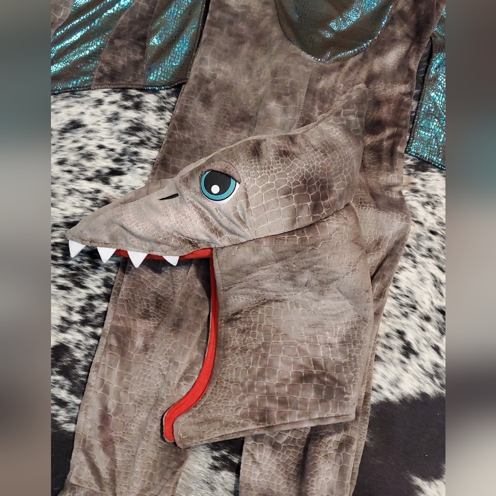 Kids Pterodactyl Costume with Wings - Gray and Blue - Picture 5 of 5